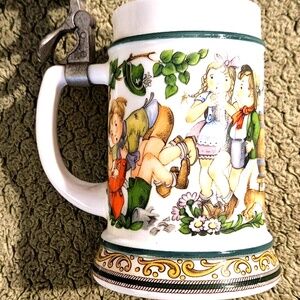 Authentic German Stein Pewter flip lid | BMF Bierseidel  | 1960